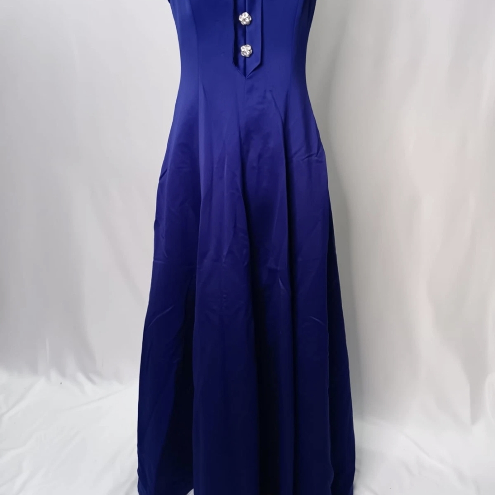 Victor Costa Strapless Royal Blue Dress